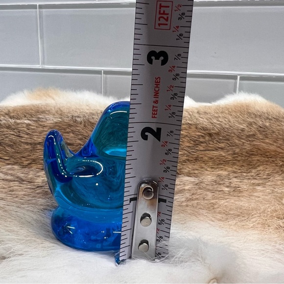 Vintage Bluebird of Happiness Glass Blue Art Bird Signed 2001 Leoward Set of 3 - Picture 10 of 12